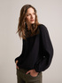 Blouse with lace yoke image number 0