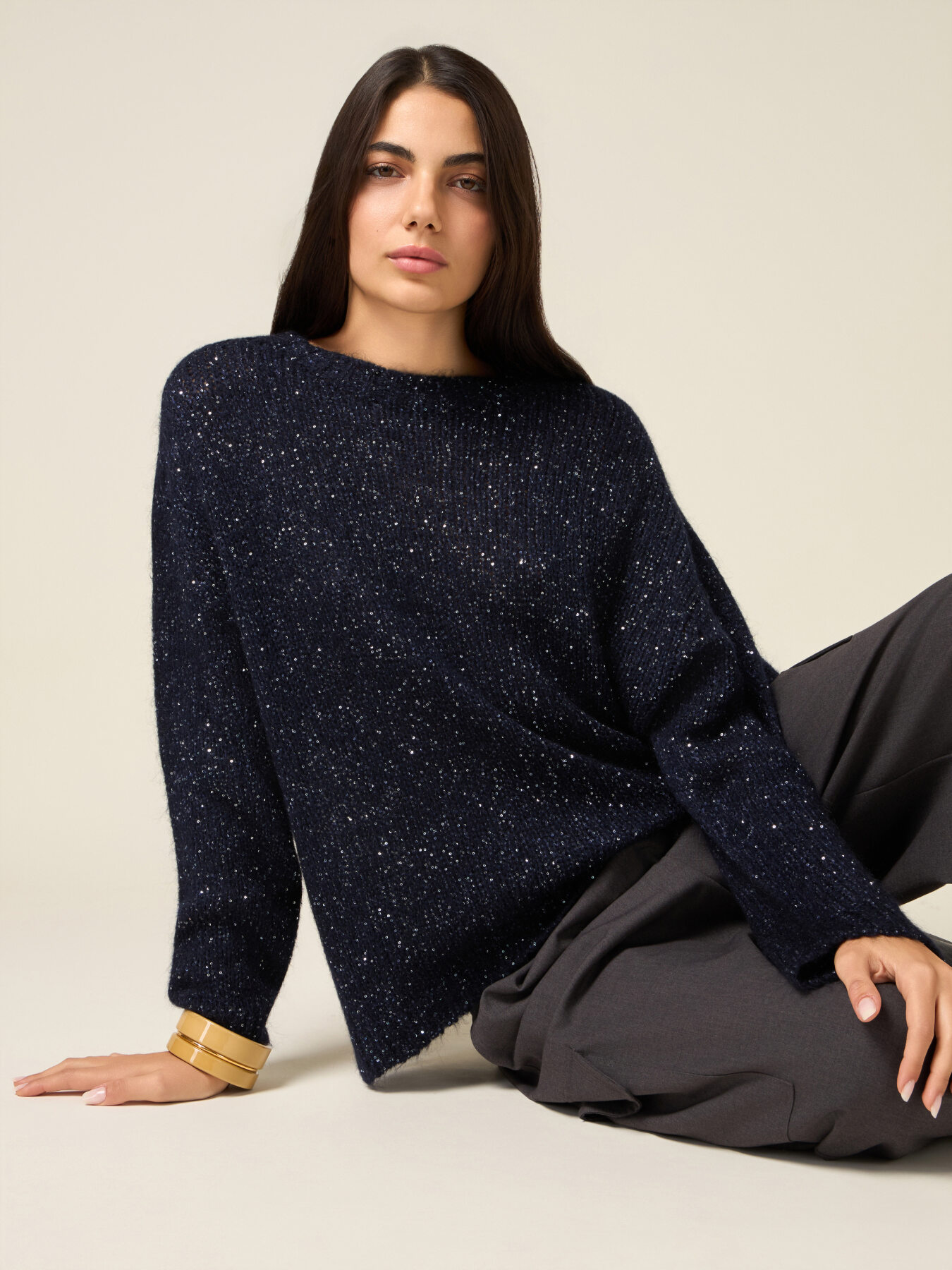 Pullover aus Mohair-Mischung mit Mikro-Pailletten image number 3