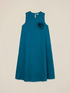 Vestito midi in popeline con spilla image number 3