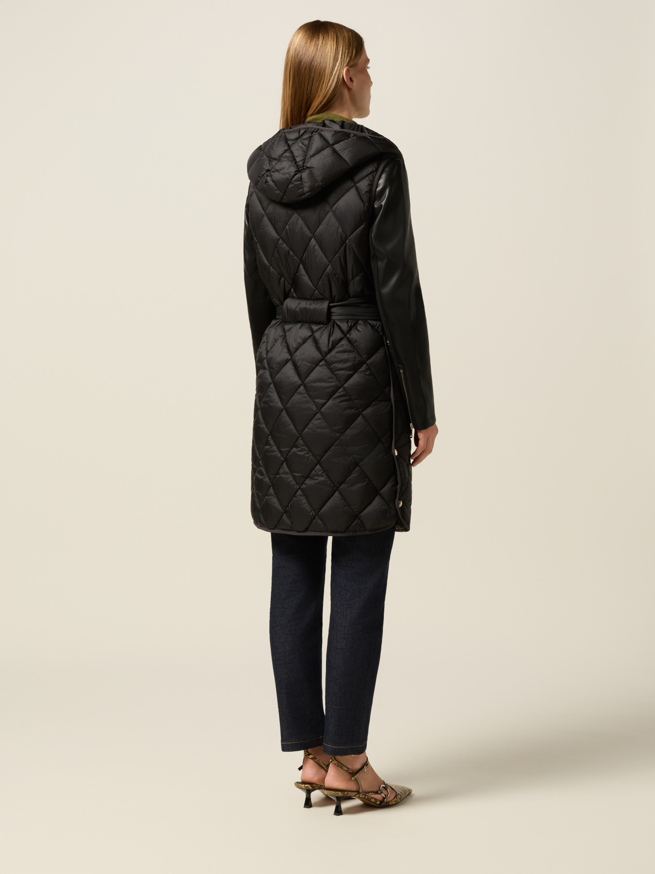 Lightweight down vest with hood image number 1