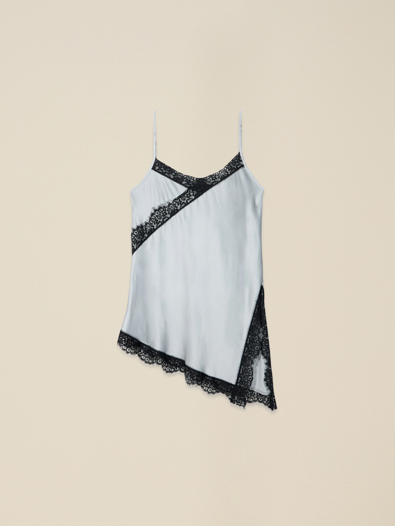 Top lingerie with satin inserts