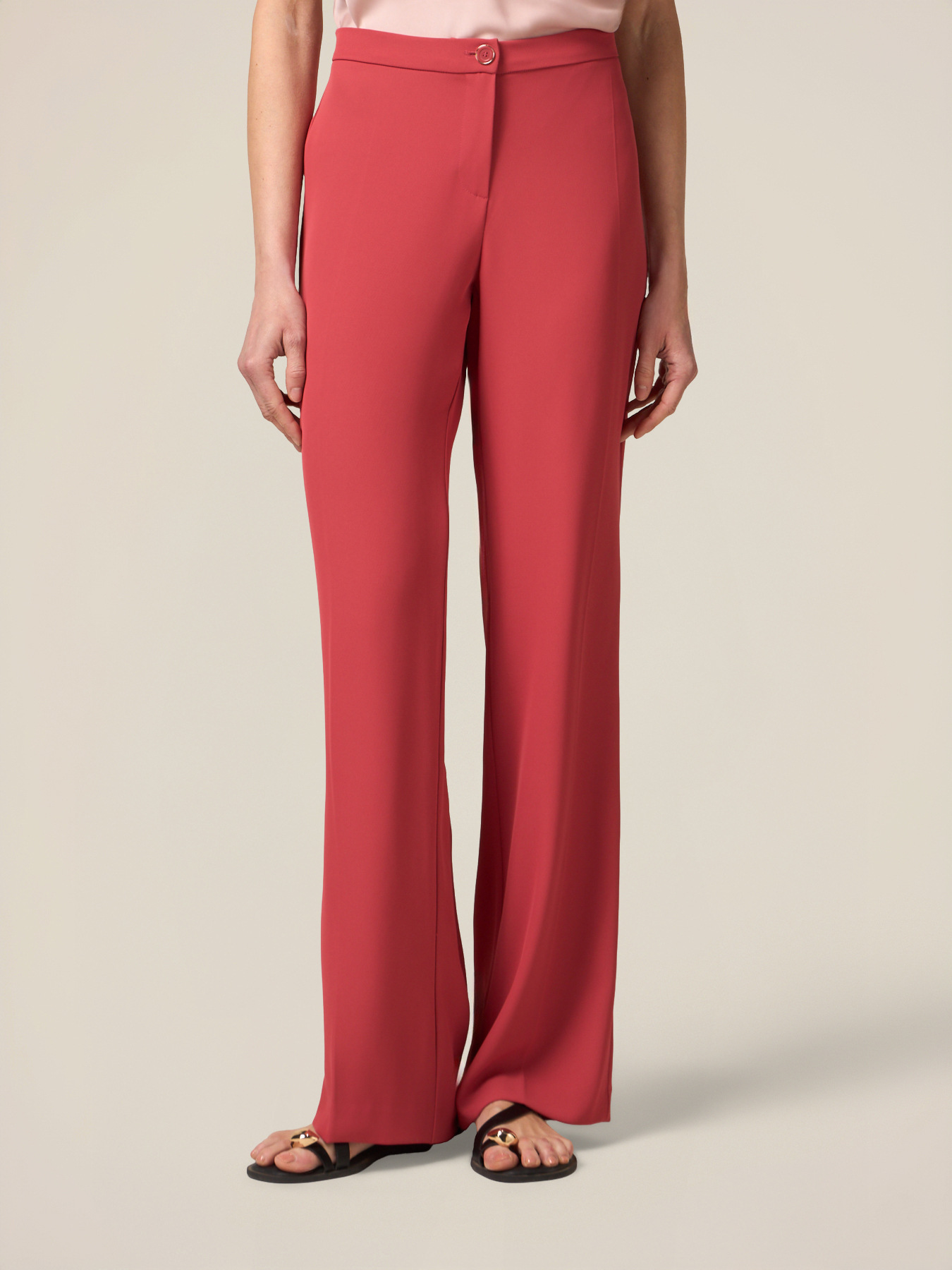 Pantaloni palazzo in tessuto fluido image number 3