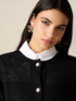 Short jacket in textured knitwear image number 2