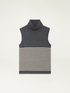 Jersey de cuello alto sin mangas image number 3