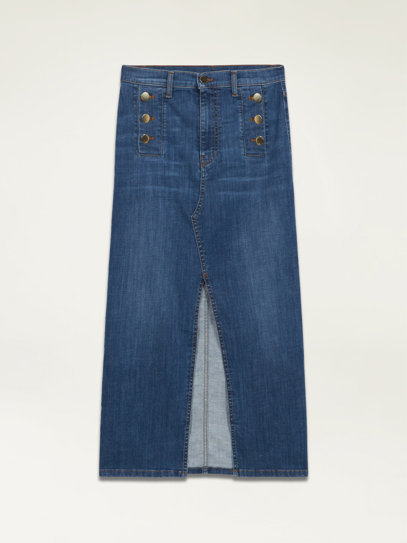 Falda de tubo de tela vaquera image number 4