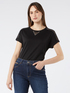 T-shirt with lace and rhinestones image number 0