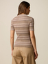 Gestreifter Strick-Poloshirt mit Lurex image number 1