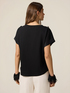 T-shirt in jersey con profili in raso image number 1