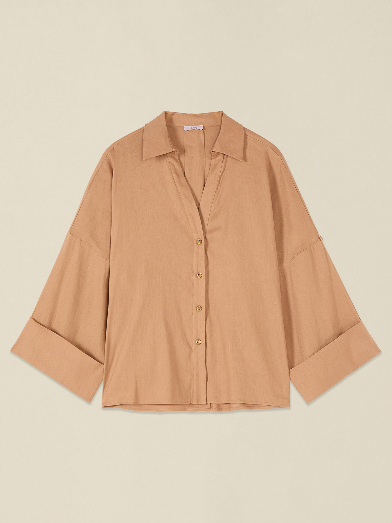 Boxy linen blend shirt image number 3