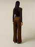 Pantalon palazzo en point de Milan &agrave; carreaux image number 1