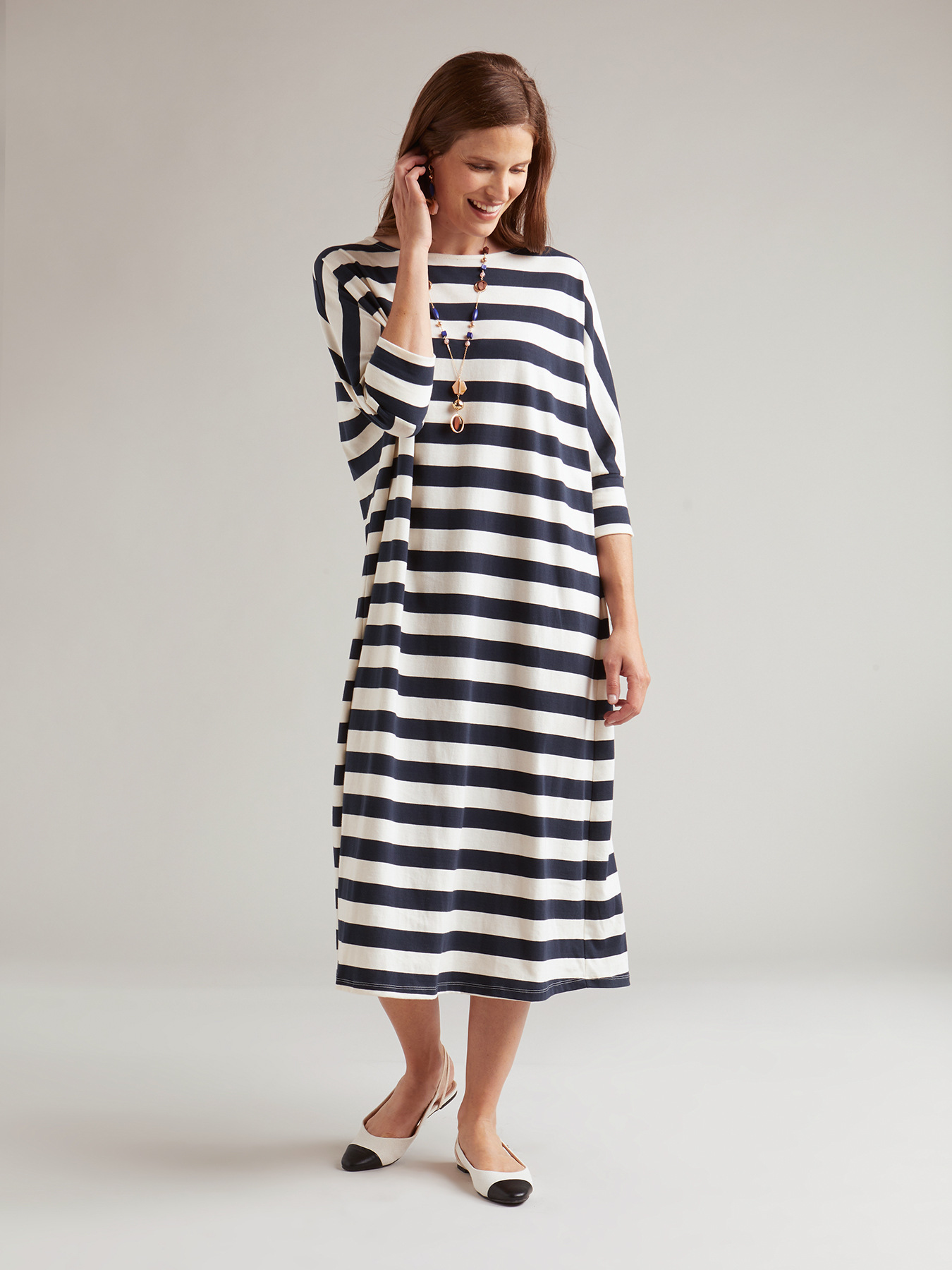 GRECERELLE Maxi abito estivo da donna, casual, a maniche corte, con