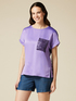 T-shirt with sequinned breast pocket image number 0