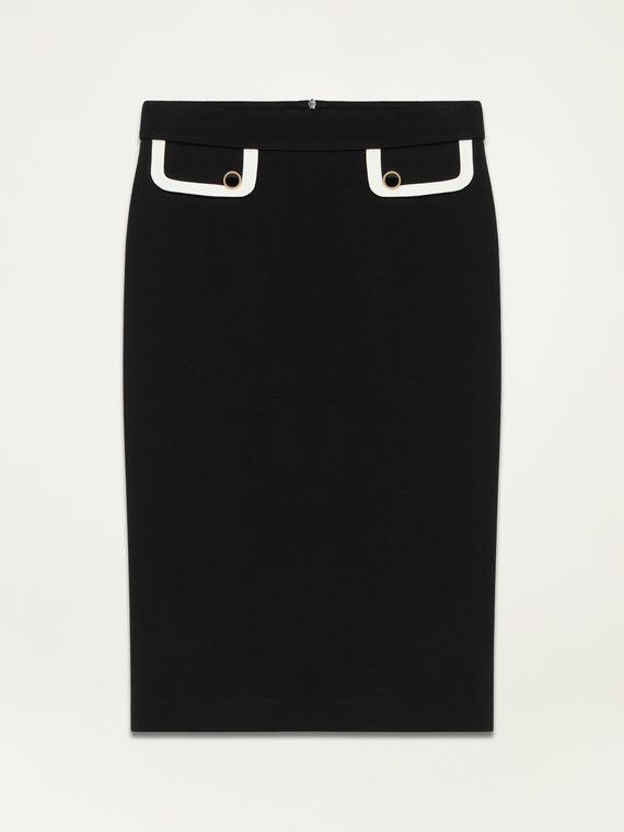 Pencil skirt with contrasting profiles