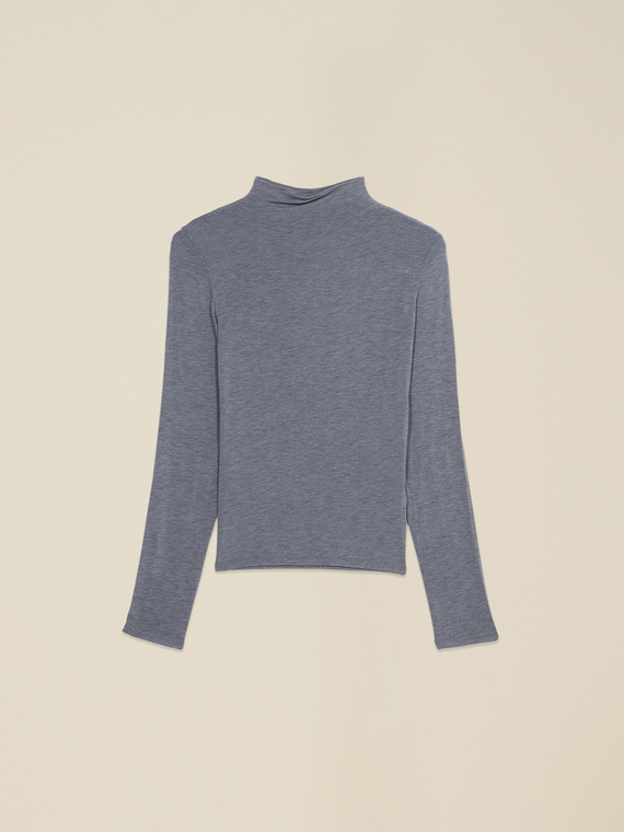 Rundhals-T-Shirt aus Cashmere-Mix