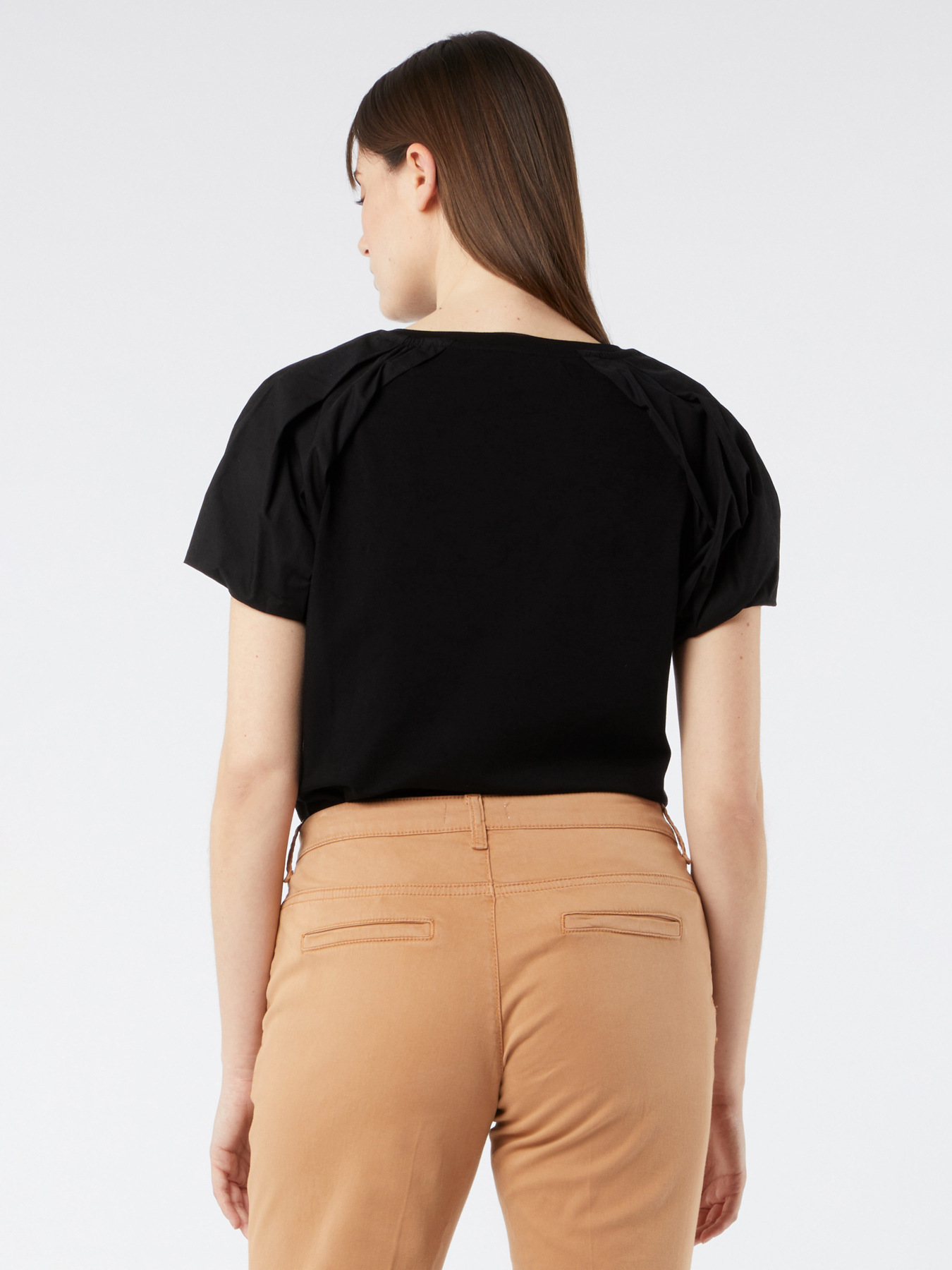 T-shirt con maniche in popeline image number 1