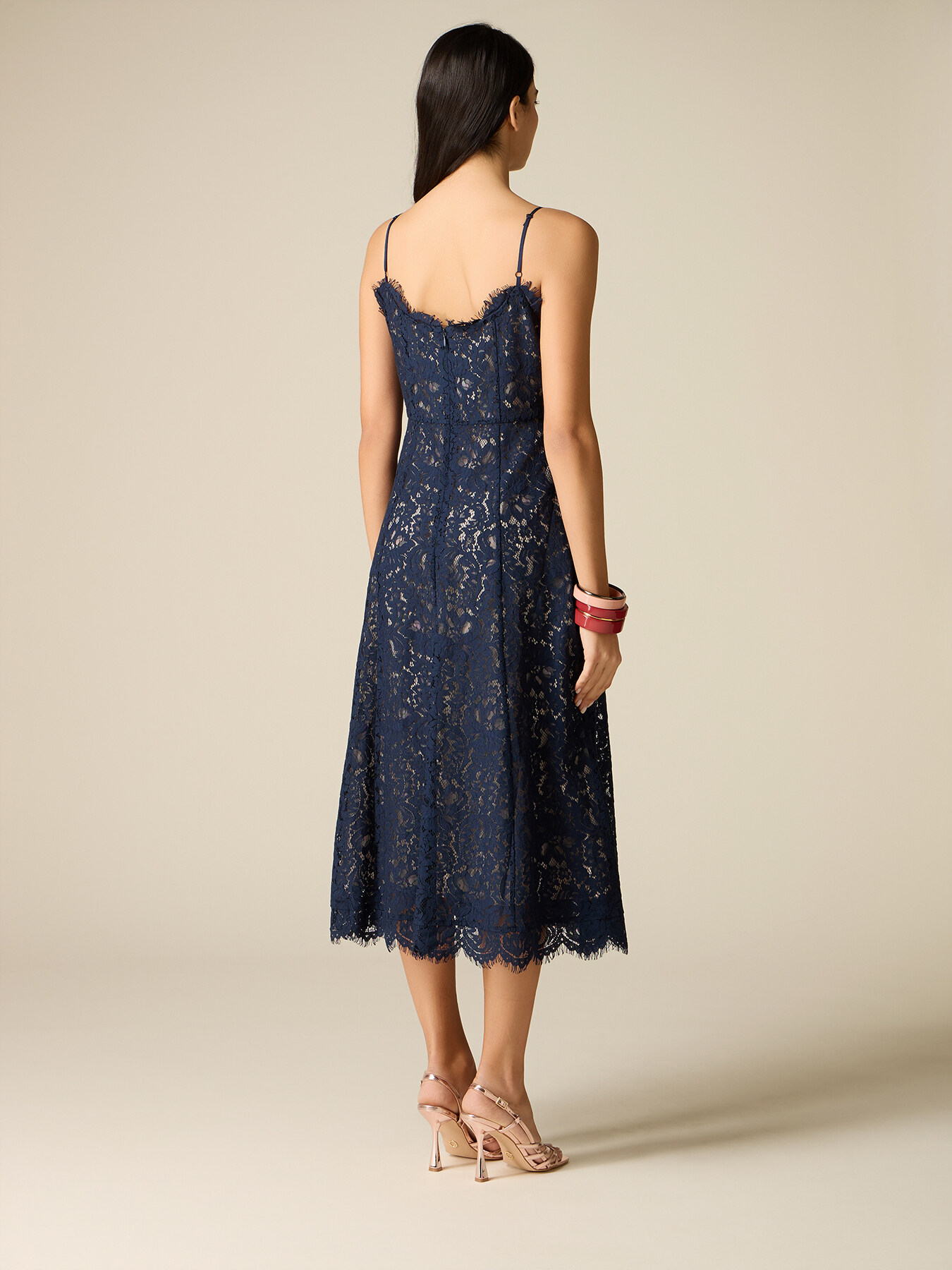 Lace midi dress image number 1