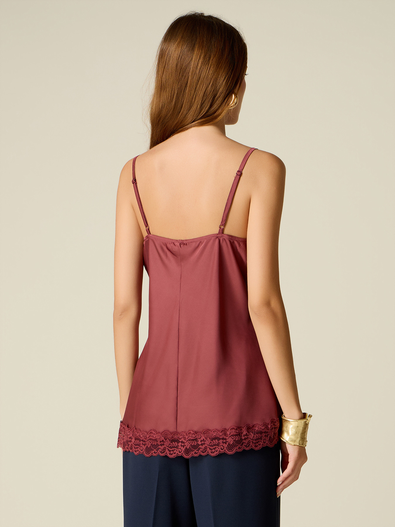 Top de lingerie en satin et dentelle image number 1
