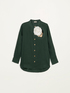 Camicia in lino con spilla image number 3