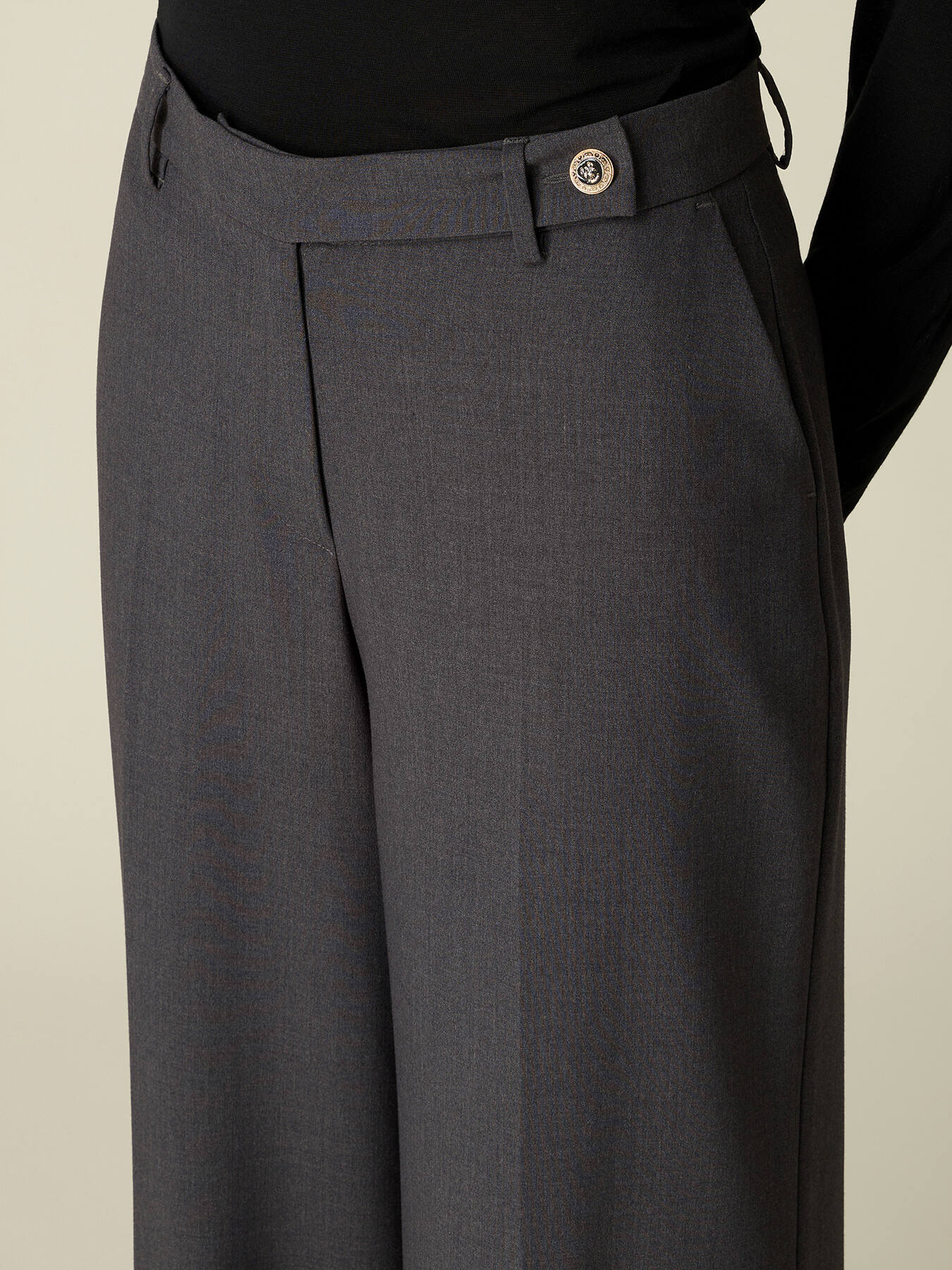 Palazzo-Hose mit garngef&auml;rbtem Stoff image number 2