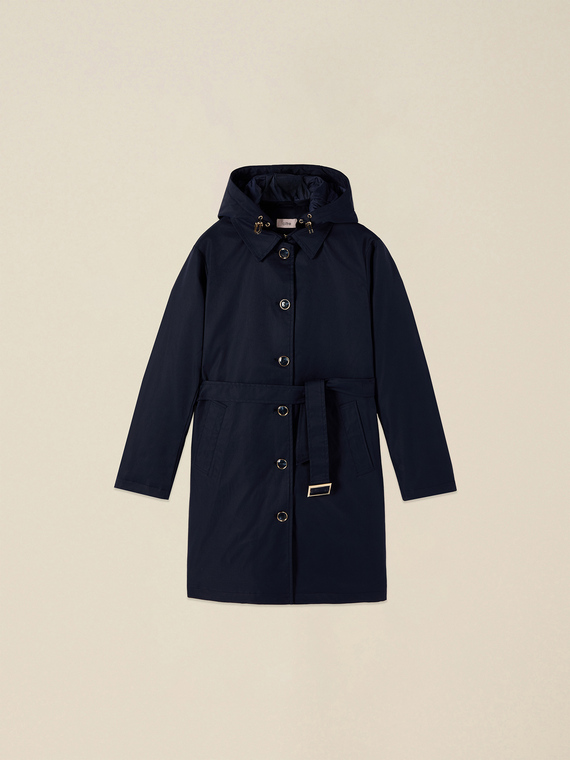 Trench matelass&eacute; midi