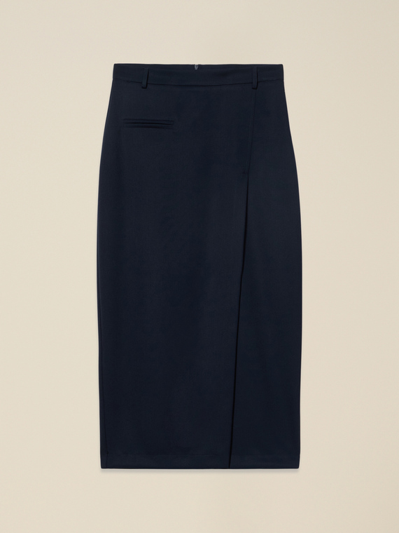 Wrap-around pencil skirt
