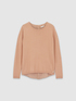 Dual-fabric wool blend sweater image number 3