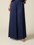 Palazzo pants in viscose satin image number 3
