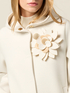 Short coat in scuba fabric with brooch image number 2