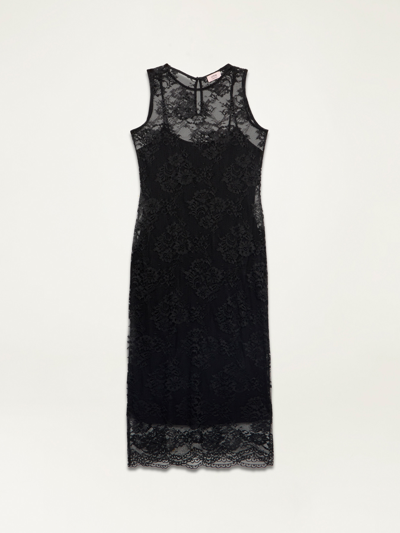 Vestido midi de encaje image number 4