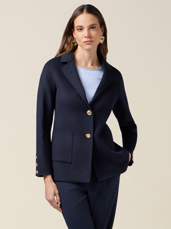 Blazer aus Wollmischgewebe