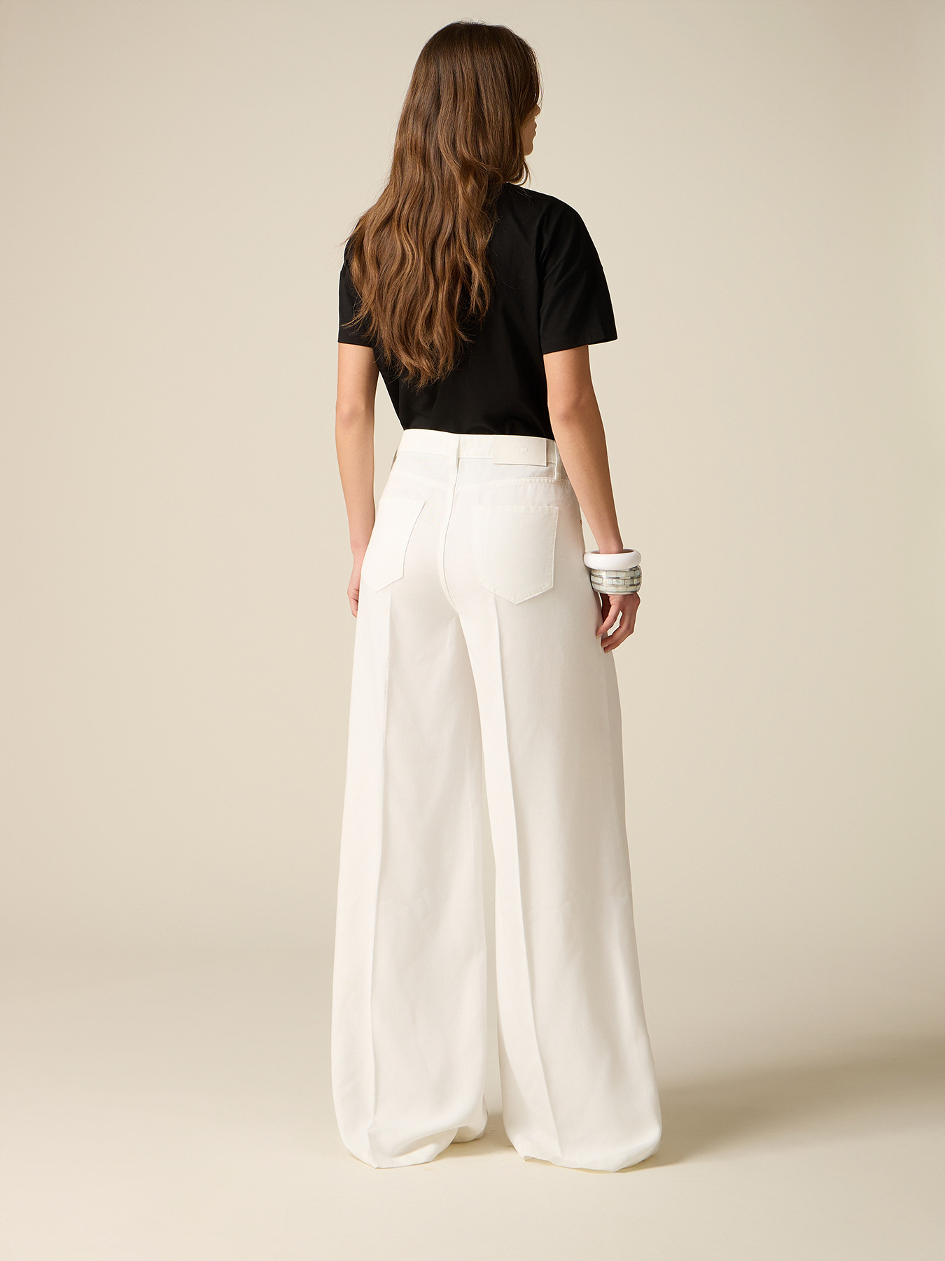 Pantaloni palazzo in tencel image number 1