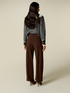 Cotton palazzo pants with barrel seam image number 1