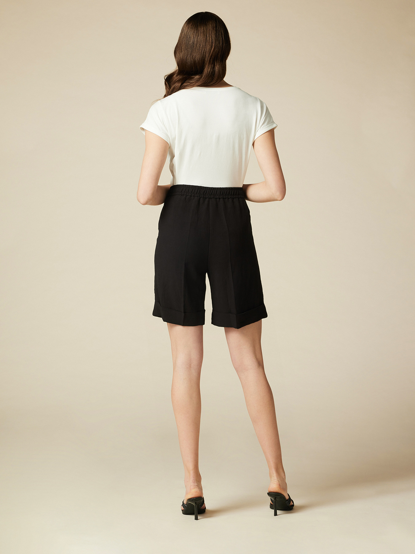 Linen blend Bermuda shorts image number 1