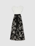 Dress with patterned skirt image number 3