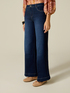 Jeans wide leg a lavaggio scuro image number 3