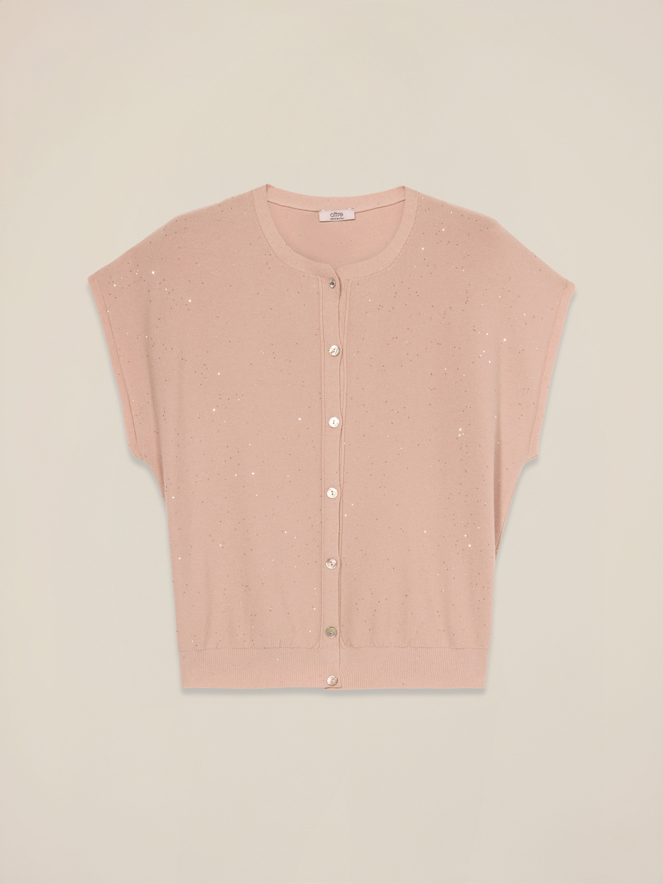 Cardigan corto con paillettes image number 3