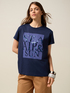 T-Shirt aus Jersey mit Buchstaben-Stickerei image number 0