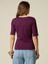 V-neck T-shirt with slim sleeves image number 1
