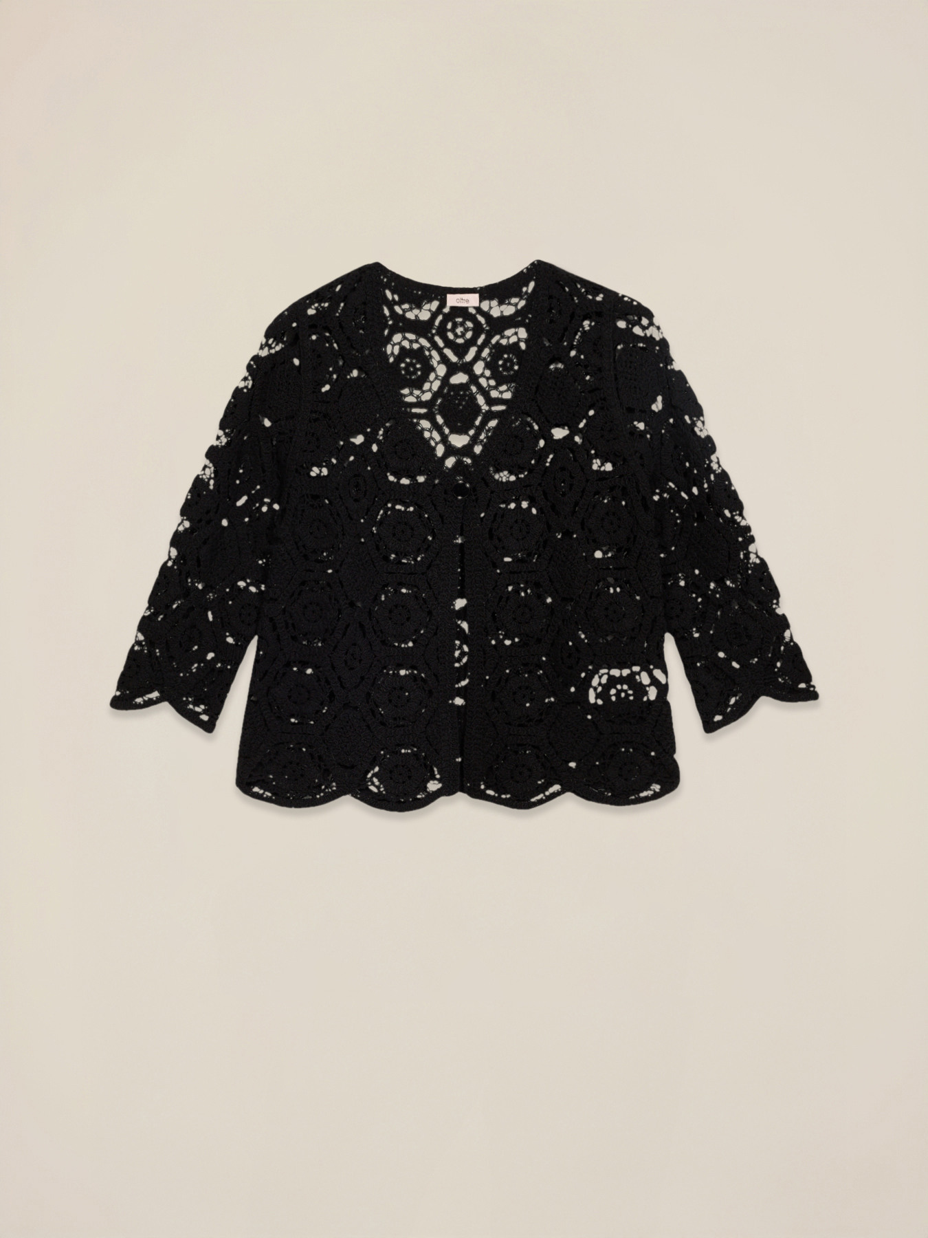 Openwork knit cardigan image number 3