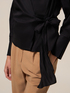 Wrap-style poplin blouse image number 2