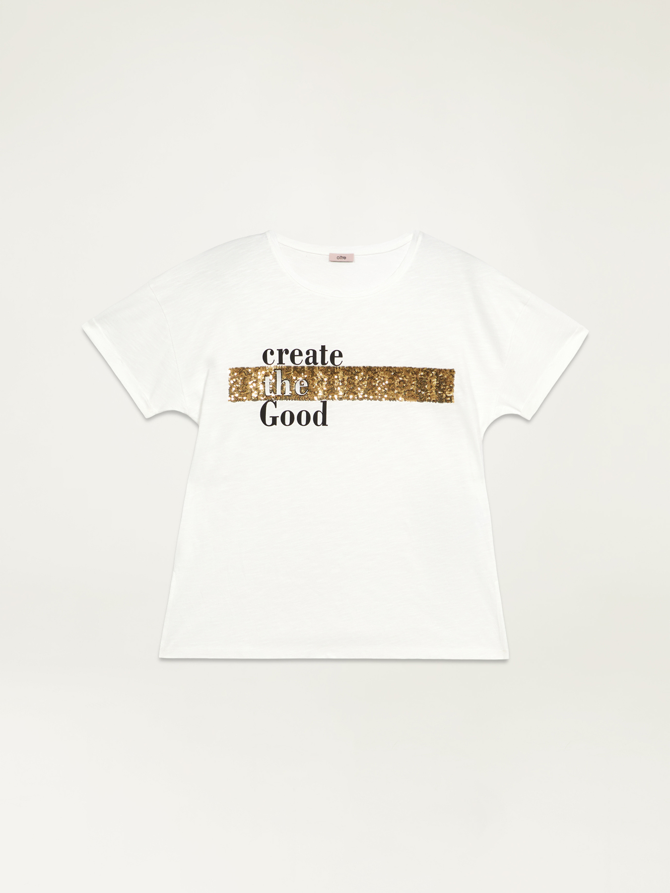 T-Shirt mit Aufdruck und Pailletten image number 3