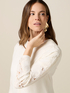 Viscose blend cardigan with lace inserts image number 2