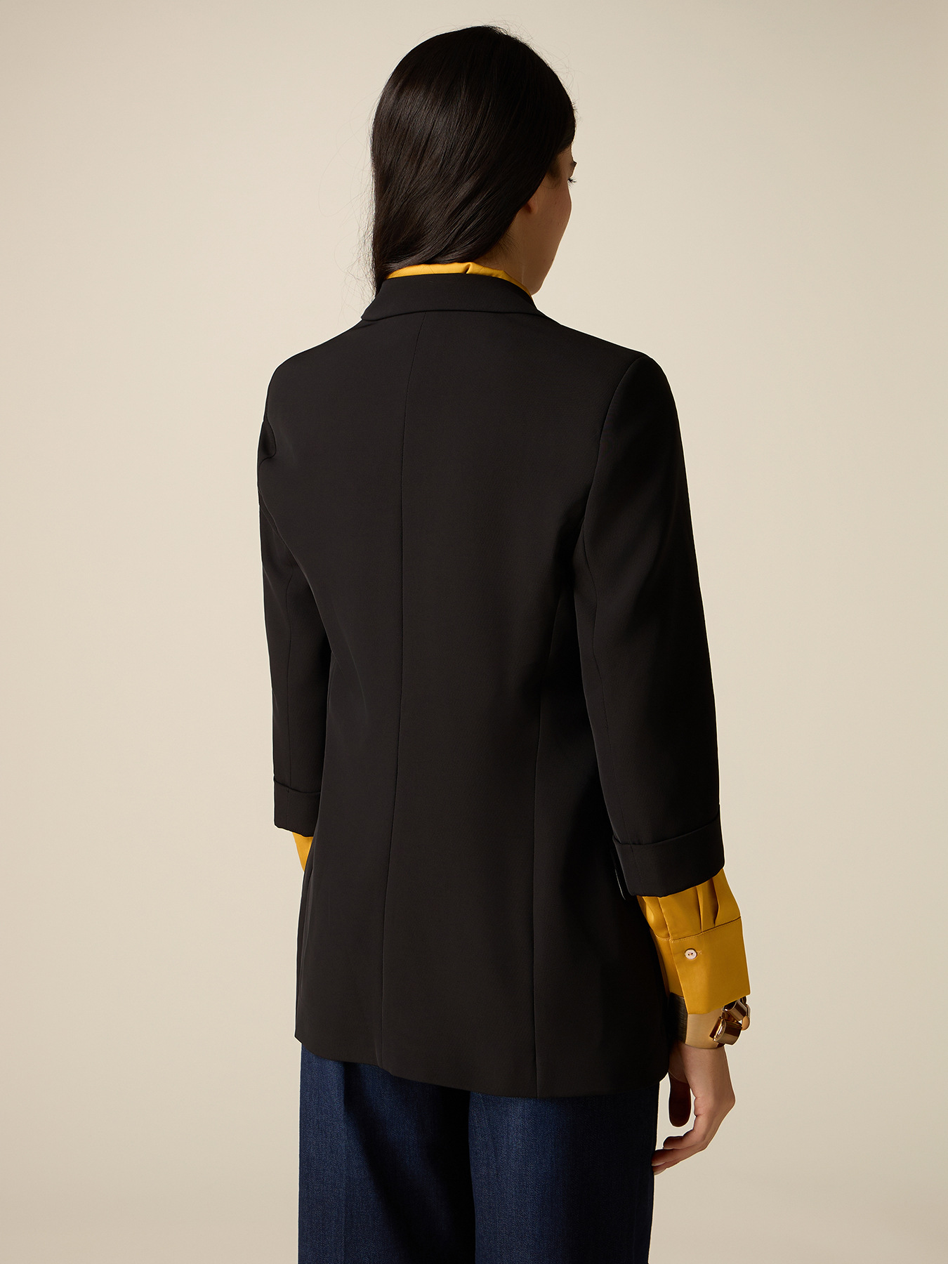 Crepe fabric blazer image number 1