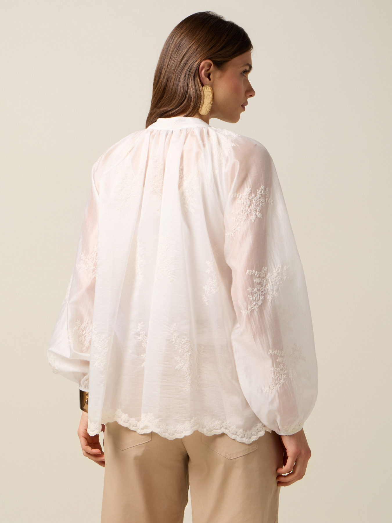 Bestickte Voile-Bluse image number 1