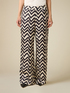 Wide leg trousers in patterned satin image number 3