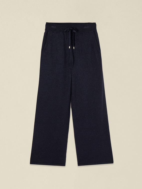 Lurex knit joggers