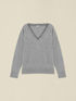 Lurex wool-blend knit top with lace image number 3