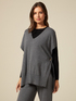 Maglia misto cashmere effetto poncho image number 0
