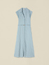 Striped shirt dress with belt image number 3