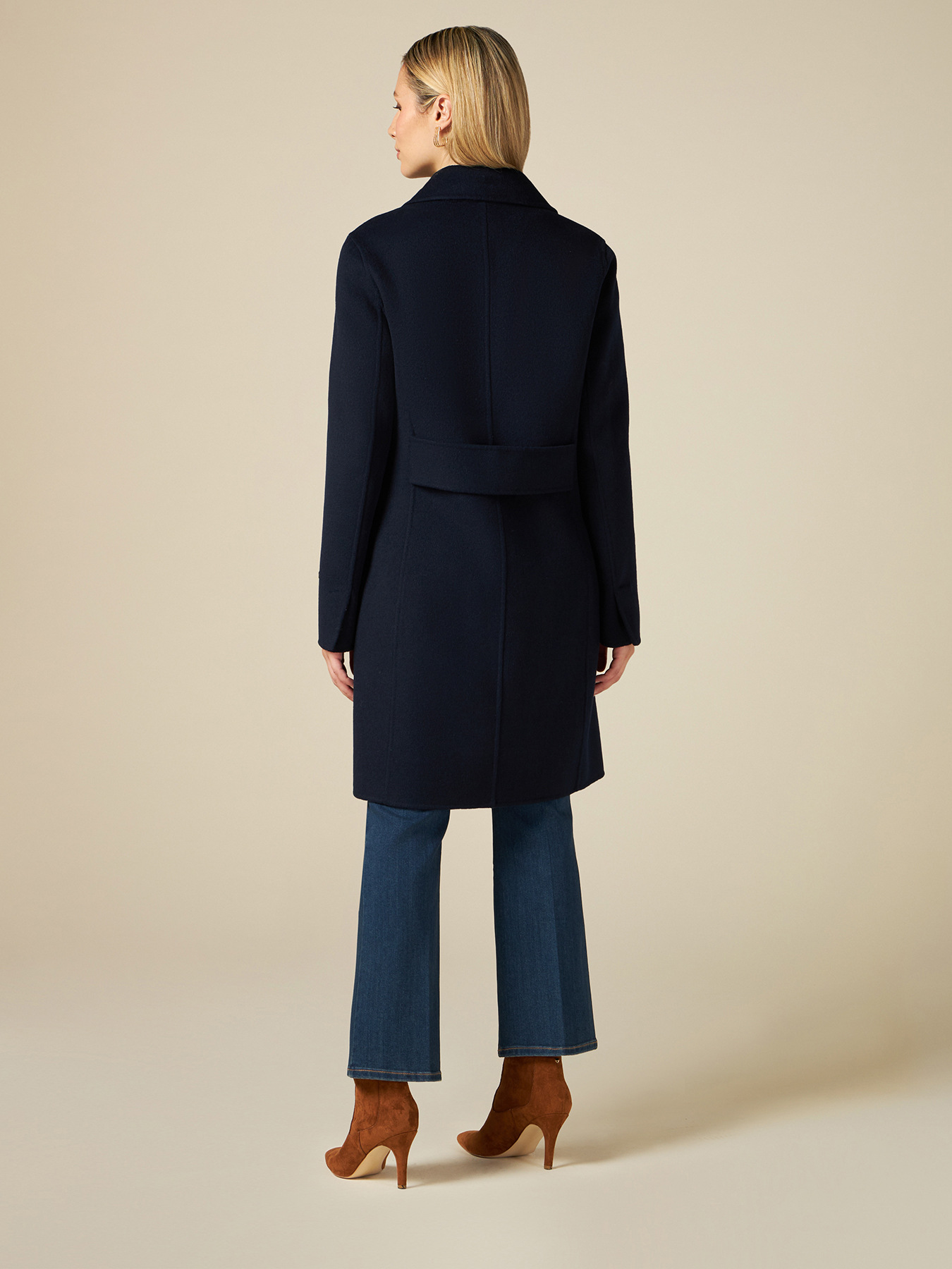 Coat in wool blend cloth image number 1